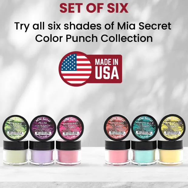 Color Punch Nail Art Powder Collection (6PC)