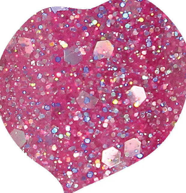 Gelux Gel Polish Pink Glitter