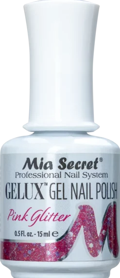 Gelux Gel Polish Pink Glitter