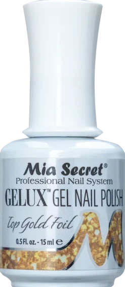 Gelux Gel Polish Top Gold Foil