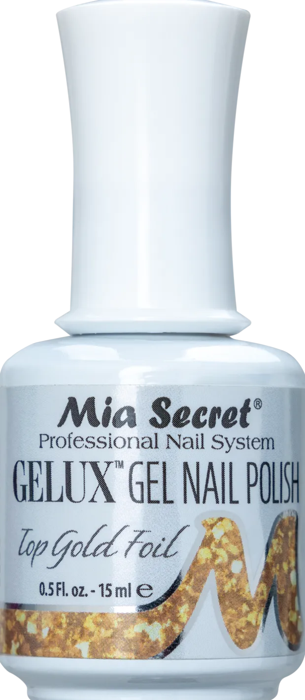 Gelux Gel Polish Top Gold Foil