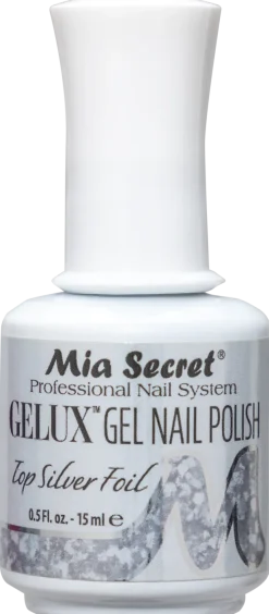 Gelux Gel Polish Top Silver Foil