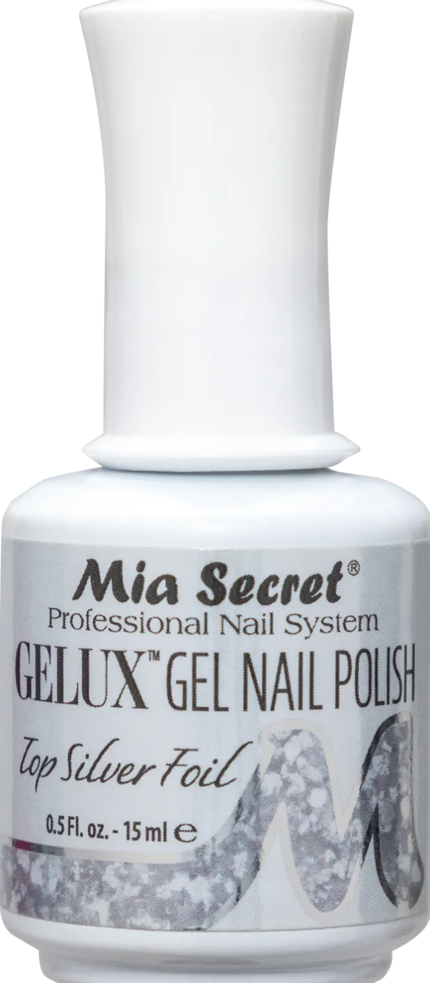 Gelux Gel Polish Top Silver Foil
