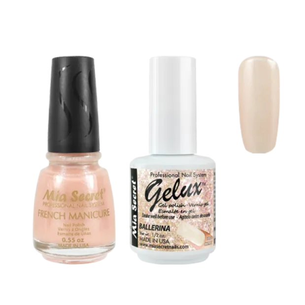 The Match (Gelux and French Manicure Combo) Ballerina