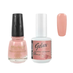 The Match (Gelux and French Manicure Combo) Pink Amaryllis
