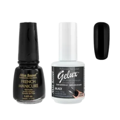 The Match (Gelux and French Manicure Combo) Black