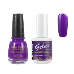 The Match (Gelux and French Manicure Combo) Purple