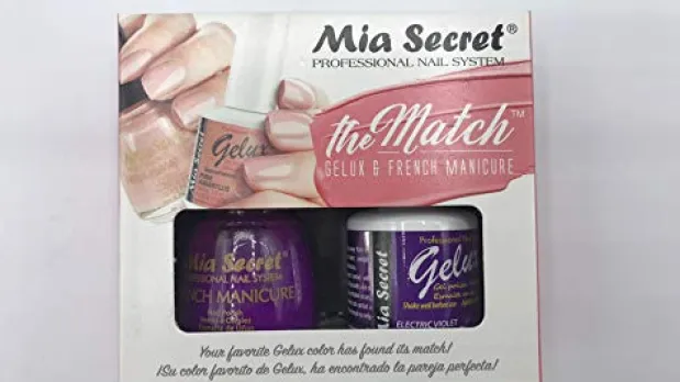 The Match (Gelux and French Manicure Combo) Purple