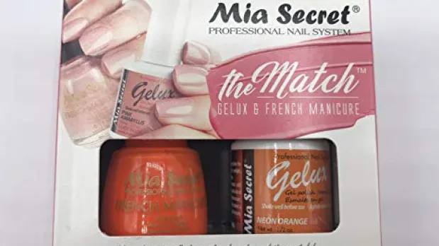 The Match (Gelux and French Manicure Combo) Neon Orange