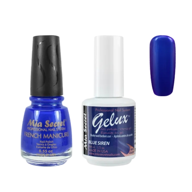The Match (Gelux and French Manicure Combo) Blue Siren