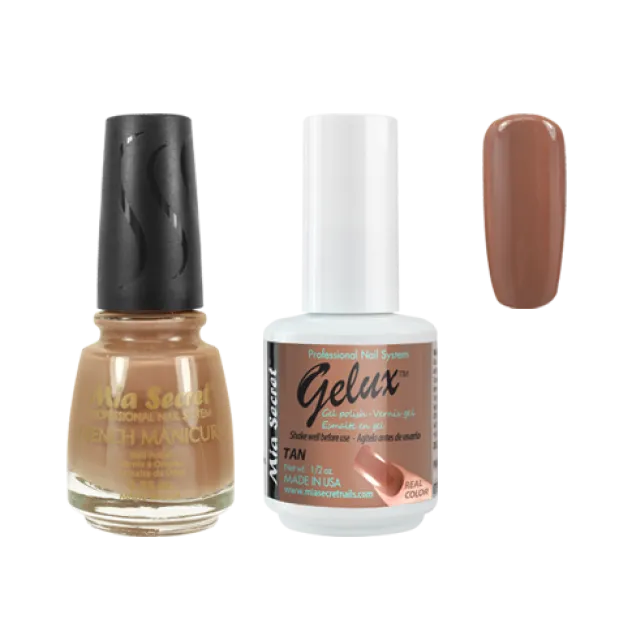 The Match (Gelux and French Manicure Combo) Tan