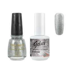 The Match (Gelux and French Manicure Combo) Silver Stars