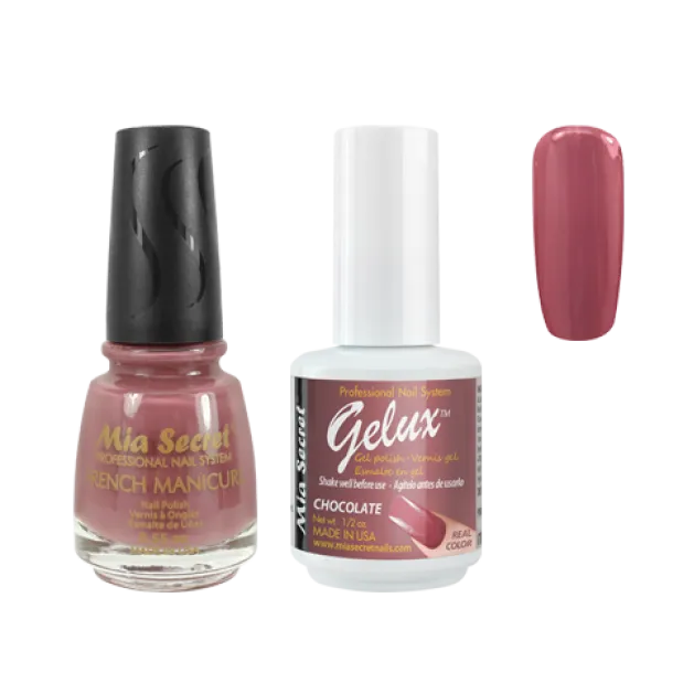 The Match (Gelux and French Manicure Combo) Chocolate