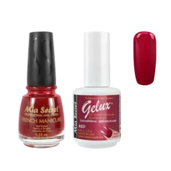 The Match (Gelux and French Manicure Combo) Red