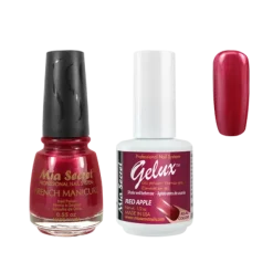 The Match (Gelux and French Manicure Combo) Red Apple