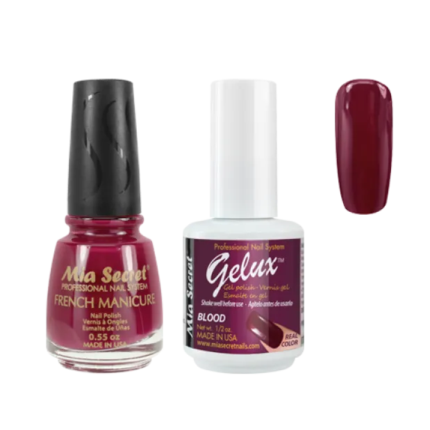 The Match (Gelux and French Manicure Combo) Blood